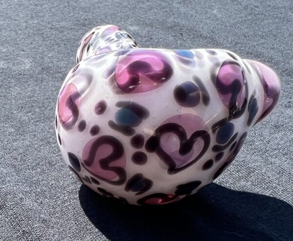 Fumed pink love/leopard print pipe - Image 3