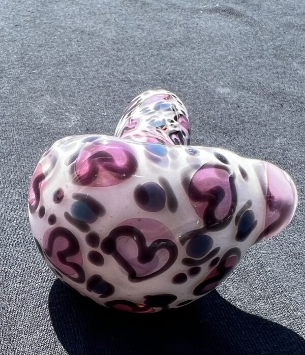 Fumed pink love/leopard print pipe - Image 4