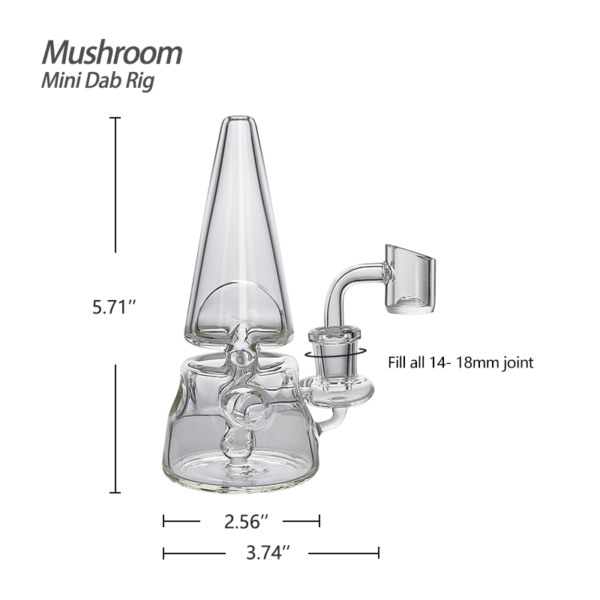 Waxmaid 5.71‘’ Mushroom Mini Dab Rig - Image 7