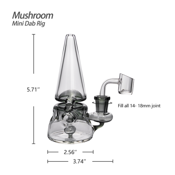 Waxmaid 5.71‘’ Mushroom Mini Dab Rig - Image 5