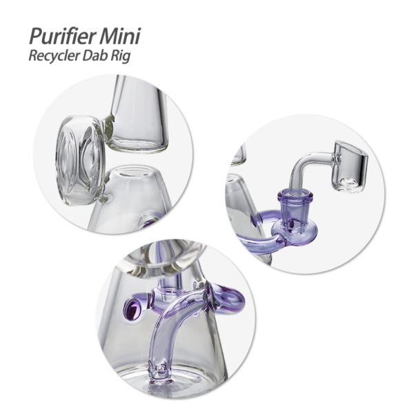 Waxmaid 5.12″ Purifier Mini Recycler Dab Rig - Image 7