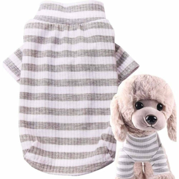 Wiggles Stretchable Striped Cotton T Shirts For Dogs - Image 3