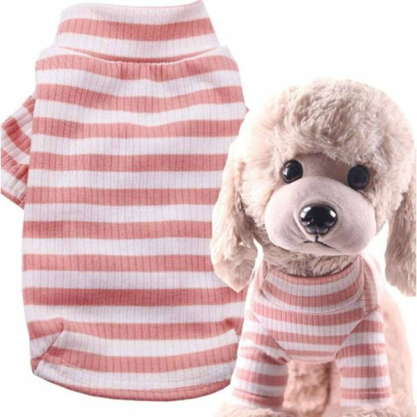 Wiggles Stretchable Striped Cotton T Shirts For Dogs - Image 4