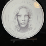 White Widow Pinup Strain Art 12"x12" Round Aluminum Sign