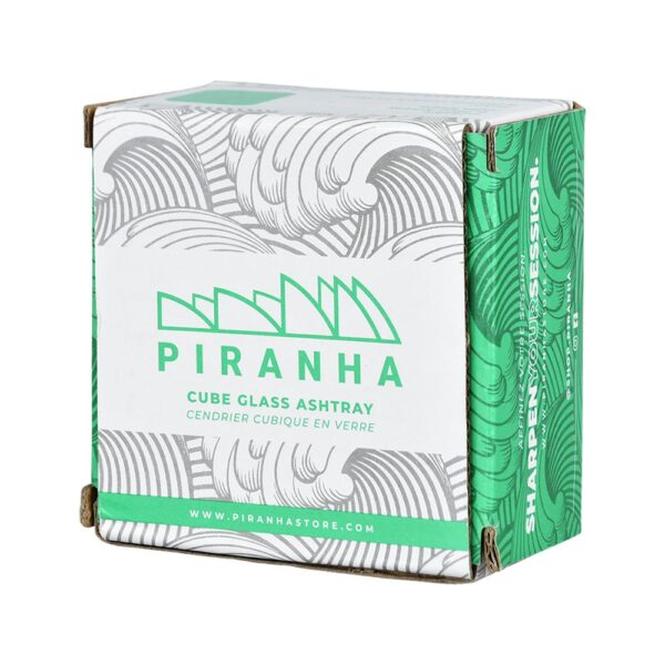 Piranha Scales Cube Glass Ashtray | 2.8" - Image 4