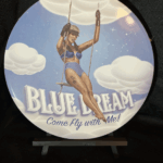 Blue Dream Pinup Strain Art 12" x 12"  Round Aluminum Sign