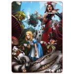 Alice and the Gang in Wonderland Sticker - 5.25" x 3.8"