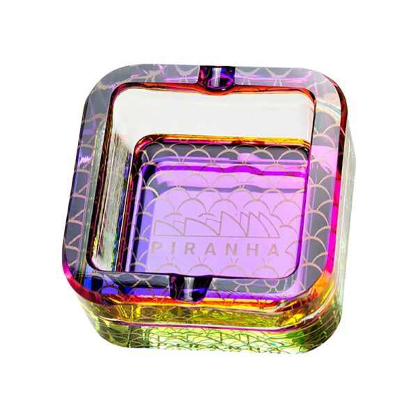 Piranha Scales Cube Glass Ashtray | 2.8" - Image 3