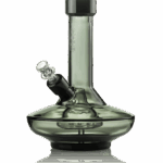 GRAV® Small Wide Base Water Pipe in Smoke with Black Accents