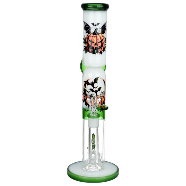 Pulsar Double Stacked Halloween Glass Water Pipe - 12.75" / 14mm F - Image 3