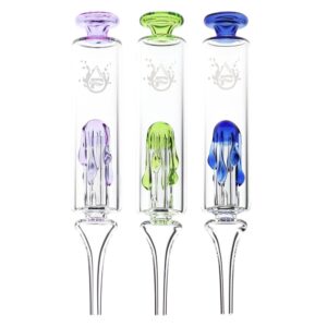 Pulsar Honey Drip Glass Dab Straw - 7.5" / Assorted Colors 3ct