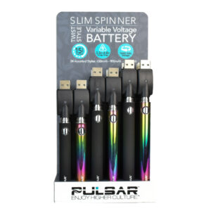 Pulsar Slim Spinner Twist Style VV Batteries- Asst mAh - 24PC