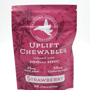 Uplift Chewables | HHC+Caffeine | Strawberry 20ct bag