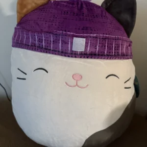 Squishmallows Cam the Cat w/ purple beanie 16 inch Brand New W Tags Squishmallow