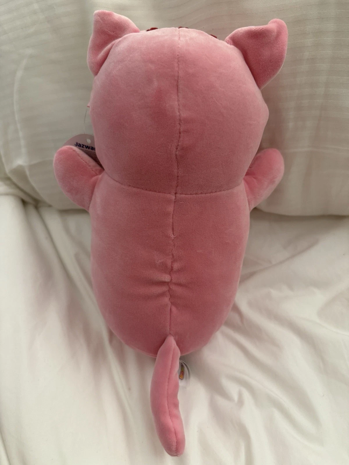 NEW Squishmallows HugMees 10” Inch Geraldine the Pink Tabby Cat Kitty Winking - Image 5