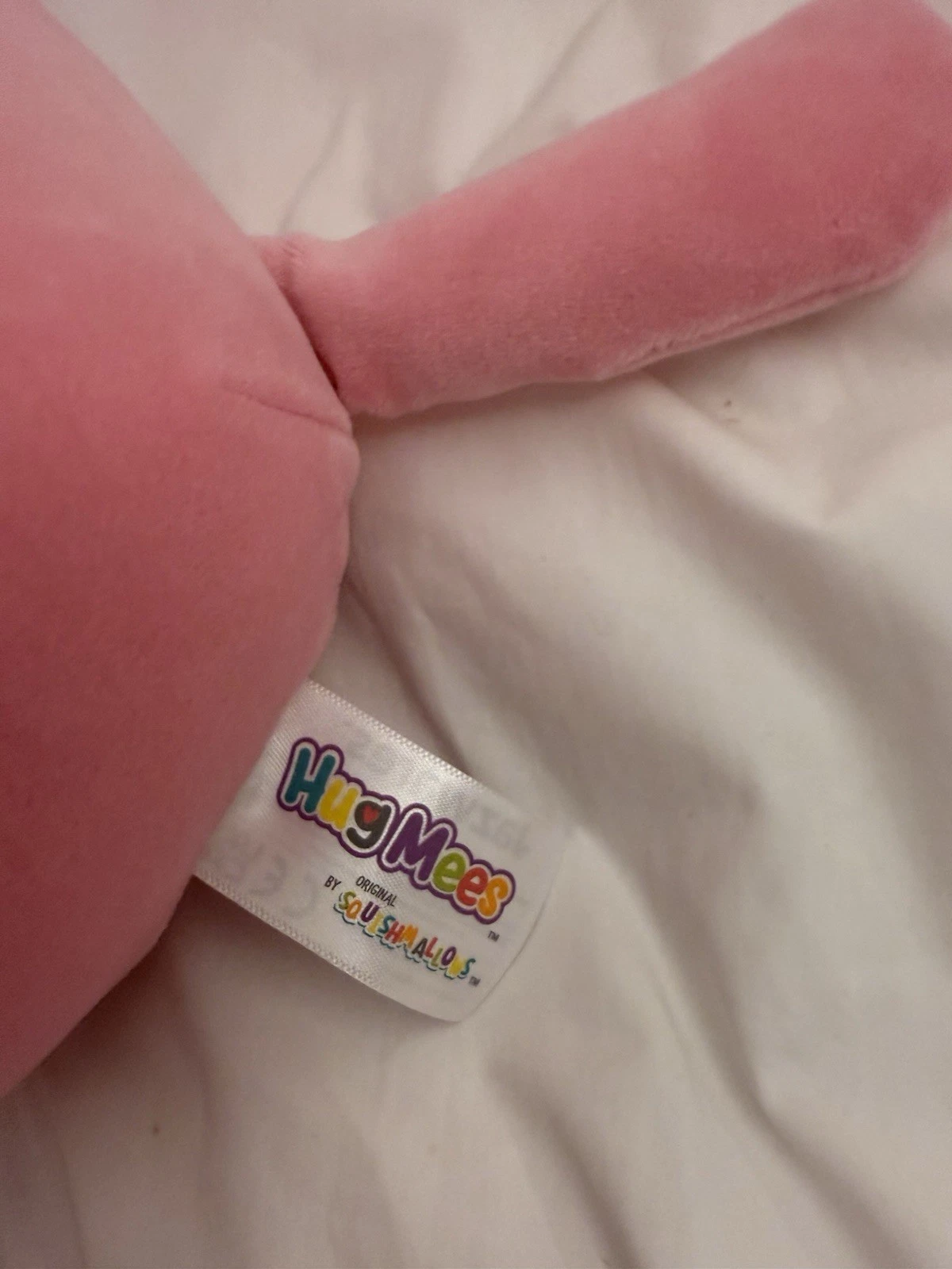 NEW Squishmallows HugMees 10” Inch Geraldine the Pink Tabby Cat Kitty Winking - Image 12